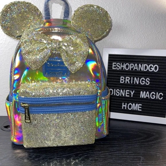 Loungefly | Bags | Walt Disney World 5th Anniversary Earidescent Shimmer Loungefly  Mini Backpack | Poshmark
